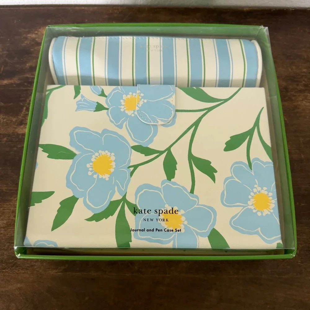Kate Spade New York Sunshine Floral Journal and Pen Case Set New in Box